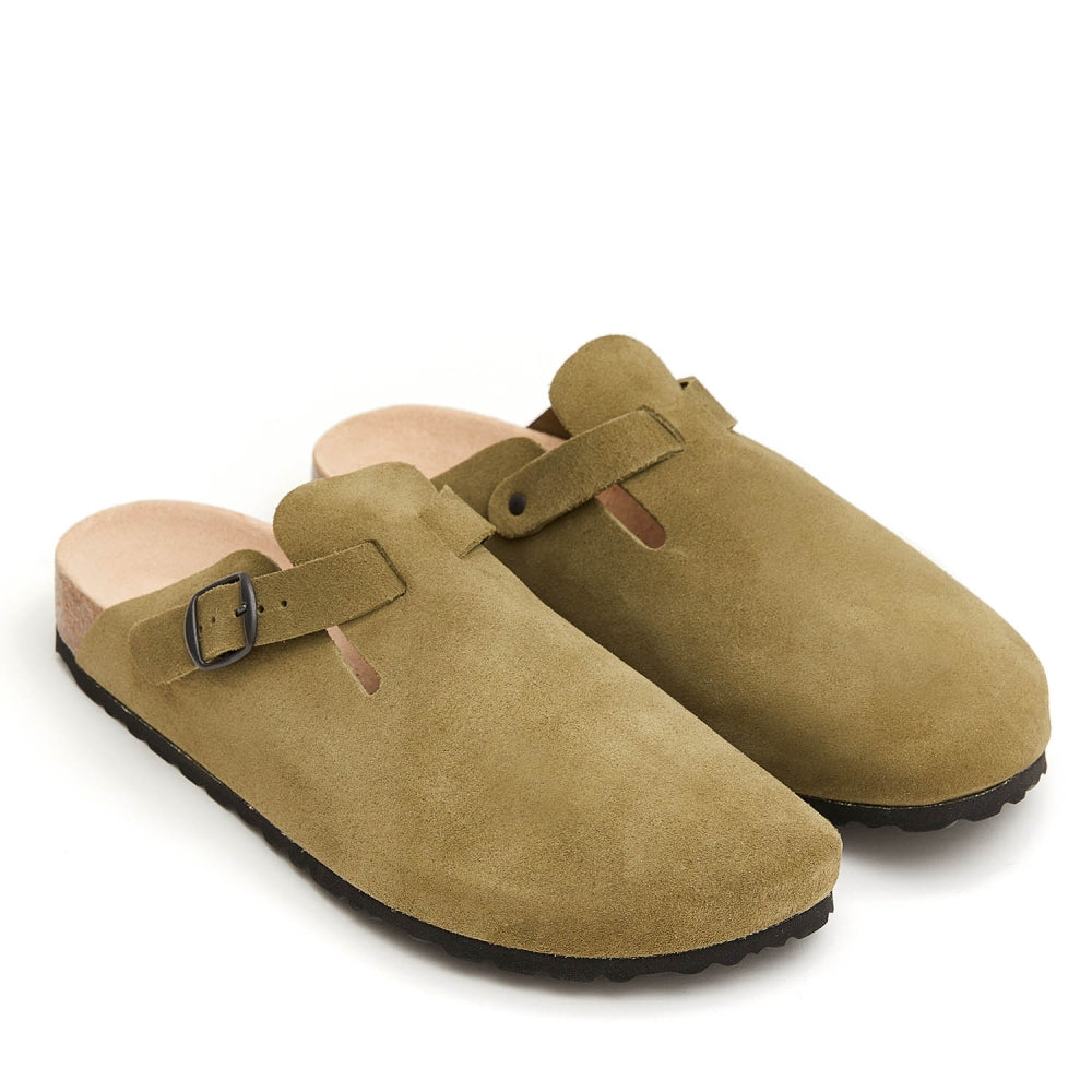 Castell TAMPA FOR MEN Clogs Zuecos Slip on Flats - Finest Leather Extra Soft Padded Insole