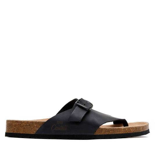 Castell ST. PETERSBURG FOR MEN Sandal Slide on Flats - Finest Leather Extra Soft Padded Insole