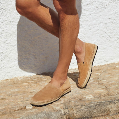 Castell PALM BEACH FOR MEN Espadrille Alpargatas Slip on Flats - Finest Leather Soft Padded Insole